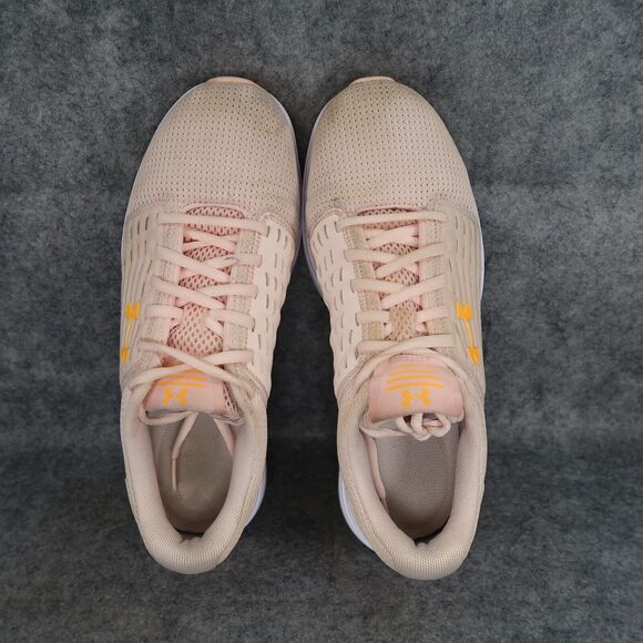 Under Armour Shoes Womens 10 Athletic Trainers UA Surge SE Running Sports Peach - Picture 6 of 13